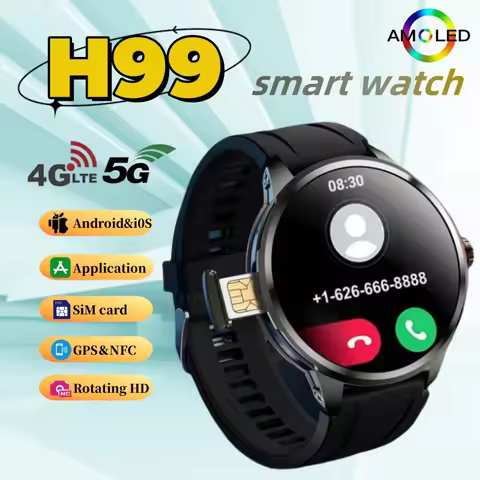 H99 New 5G Dual System Full Network 256GB Rom 1.95-inch HD Video Call Smart Watch GPS WIFI Game Appl