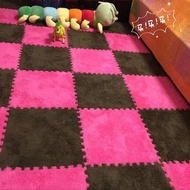 巧拼 地毯 地墊 EVA 30cm 毛絨拼接地毯 絨面嬰兒爬行墊 臥室客廳滿鋪地墊 美少女 居家 裝飾 防滑地板貼