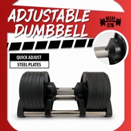 Adjustable Dumbbell Dumbbell Boleh Laras Quick Adjust Steel Plates Storage Base Fitness Dumbbell Upp