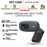 Logitech C270 Webcam Camera 720P Resolution Noise Reduction Microphone 55 Degree Cam Angle Auto Brig