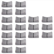 20Pcs 24mmx11mmx10mm Console Mixer Slider Fader Knobs Replacement for Potentiometer Gray Knob Black 