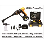 Washing Machine 68V Handheld Wireless Car Washer Lithium-Ion Cordless High Pressure Washer with Spra