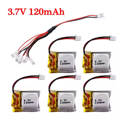5pcs 3.7V 120mAh Li-po Battery for Hubsan Q4 for Wltoys V272 V282 V292 Fq777-124 Mini RC Drone Quadc