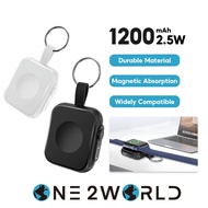 WP1 2.5W Wireless Ma-gnetic Apple Watch Charger | 1200mAh Portable Power Bank | USB-C Fast Charging