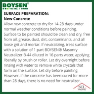 ♞,♘BOYSEN Permacoat Semi-Gloss Acrylic Latex Paint 4L (For Concrete &amp; Stone Surfaces)