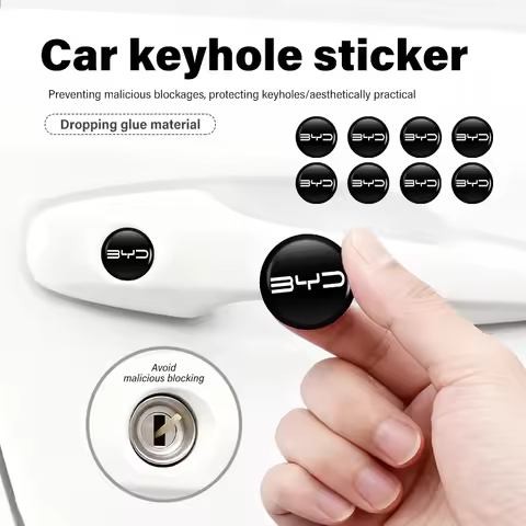 8/12/20pcs Car Door Core Keyhole Protection Sticker Decoration For BYD Tang MAX DMI Qin EV600 Han EV