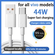 Vivo 44W Flash Charge Charger Type-C Charger Set, Charging Cable, Fast Charging Vivo V20Pro V19 V23