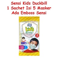 Sensi Duckbill Mask Kids/Kids 5pcs Sachet