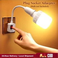 Plug in Flexible Wall Light Socket Adapter E27 Lamp Bulb Extension Holder Plug Socket