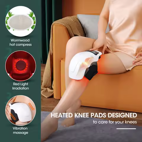 Electric Knee Massager 3 Gear Hot Compress Knee Massage Knee Support Pad Shoulder Massager Relive Jo