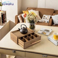 [vsrhkq] Wooden Tea Bag Organizer Men Tea Station Chest for Countertop Pantry Kitchen