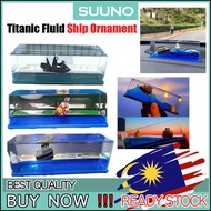 Titanic Fluid Bottle Ship Ornament Unsinkable Cruise Ship Desktop Decoration for Christmas Gift