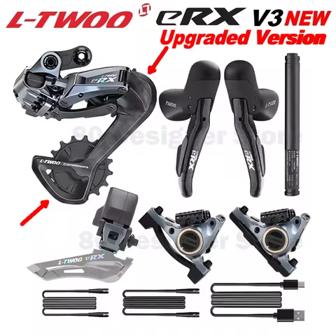 LTWOO eRX Road Electronic Groupset, eRX 2x12s / 2x11s Electronic Groupset, ERX Replaceable Battery, 