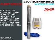 220v SUBMERSIBLE PUMP 2HP