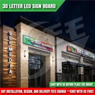 3D BOX UP LED Letter Signboard/FRONTLIT/BLACKLIT ( CUSTOM MADE)