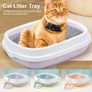 Eco-Friendly Cat Litter Tray Detachable Fences With Scoop Large Open Space