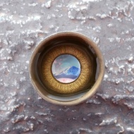 富士山 浮繪清酒杯 銅器 | 日本酒 一口杯