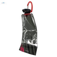 1pc 700 ML Foldable reusable water bag Drink bottle Free BPA Bicycle bottle Black