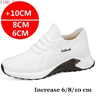 Sneakers Men Elevator Shoes Hidden Heels Breathable Heightening Shoes For Man Increase Insole 10 CM 