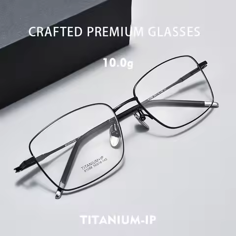 ENTITY New Ultra-light Pure Titanium Eyewear Fashion Ultra-light and Flexible Square Classic Eyeglas