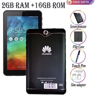 tabletcomputer☄Huawei 7 inch Android Mini Tablet Dual Sim 2GB RAM + 16GB ROM Tab Support Google Play WIFI Phone Call Blu