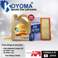 PROTON SAGA(BLM) AIR FILTER + OIL FILTER + KOYOMA 15W40 MINERAL ENGINE OIL