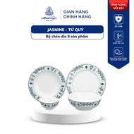 [QUÀ TẶNG ĐƠN HÀNG 600K] Bộ Chén Dĩa Sứ Minh Long 09 Sản Phẩm - Jasmine - Tứ Quý
