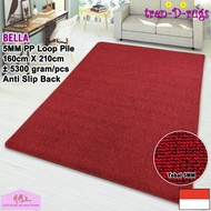 Tren-D-rugs Karpet Polos Lantai Ruang Tamu Ruang Tidur Permadani Bulu Minimalis Anti slip 160 cm x 2