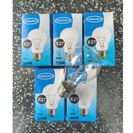Hansunco incandescent light bulb, full capacity filament bulb 25w/40w/60w/75w/100w E27 holder for li