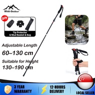 Collapsible Tri-fold Hiking Poles Sticks Light-weight Collapsible Walking Stick Anti-Shock Walking S