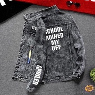 ✦Ready Stock✦ jaket jeans lelaki denim coat Autumn men's denim jacket Korean version slim handsome c