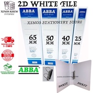 ABBA 2D PVC RING FILE A4 / ABBA WHITE FILE / ESSE 2D RING FILE PVC A4 WHITE 25MM / 40MM / 50MM (READ