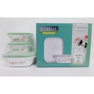 Corelle snapware 6pcs with lids | Country Rose