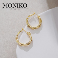 MONIKO Original Design 18k Gold Plated Sterling Silver 925 Earring Hoop Couture Jewelry Accessories Collection For Women Fashion