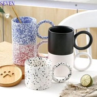 SEVEN Tea Cup, Porcelain Creative Ceramic Mug, Gift Tableware Cups Lovely Portable Ceramic Coffee Mug Household