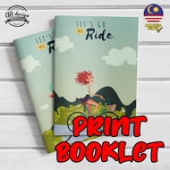 PRINT BOOKLET DESIGN SENDIRI A4 finishing Stapler