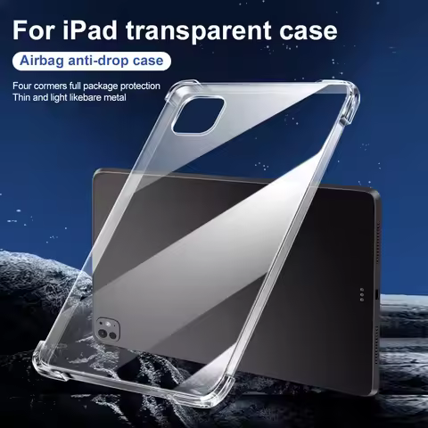 Silicone Case For iPad Pro 2018 2021 2022 11 Inch Mini 2 3 4 5 For iPad Air 2024 2025 13 Inch Air 2 