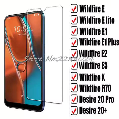 Tempered Glass For HTC Wildfire E lite E1 Plus X E2 R70 E3 Desire 20 Pro 20+ Plus Elite E1Plus Wildf