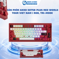 AKKO 5075B Plus Red World Tour Vietnam Keyboard | RGB, Tri-Mode,