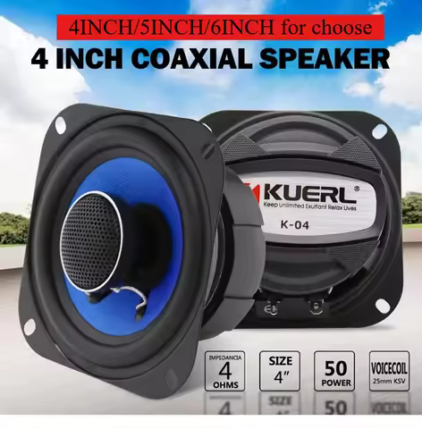 factory RMS 50W-4Inch/60W-5inch/70W-6.5inch for choose 2 Way 4OHM 88db High-midrange 12V Car audio C