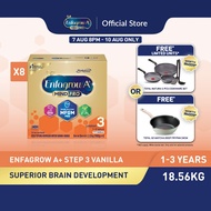 [Bundle of 8] Enfagrow A+ Step 3 (1Y+) Vanilla Milk Formula Powder (2.32kg x 8) [Exp 27 Mar 2027 &/ 