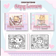 [PDF] 50+ Pages Capybara Lovers Coloring Book | Buku mewarna kanak2 | A5 Size HD| PDF Download