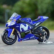 โมเดลมอเตอร์ไซค์ โมเดลรถจักรยานยนต์ Moto GP Racing  YZR M1 เบอร์ 46  เบอร์ 25 2018 รถโมเดลรถจักรยานย