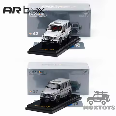 AR Box 1:64 G63 G Class W463A Designo Platinum Magno / Iridium Silver Diecast Model Car