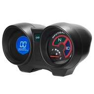 pikdsg LCD Motorcycle Speedometer Odometer 10000RPM 199KM/H Electric Tachometer Fuel Level Guage 12V