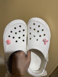 Crocs 厚底白色涼鞋