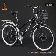 HY/🎁RALEIGH City Commuter Mountain Bike Shimano Variable Speed Bicycle Shock Absorber Disc Brake Working Shopping Walkin