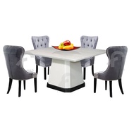 1+8 Square Marble Dining Set/ Marble Dining Table/ Meja Makan 8 Kerusi/ Meja Makan Marble/ Meja Maka