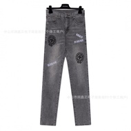 Cross-Border Chrome Hearts Jeans High Street Slim Jeans Trendy