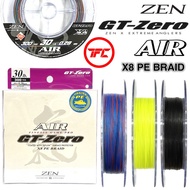 ZEN GT Zero Air X8 PE Braid Line Braided 150YDS 300YDS Hi Vis Green Black Multicolor GTZero Teflon C